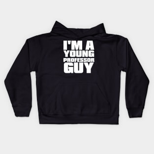 Young Professor Guy - White Kids Hoodie